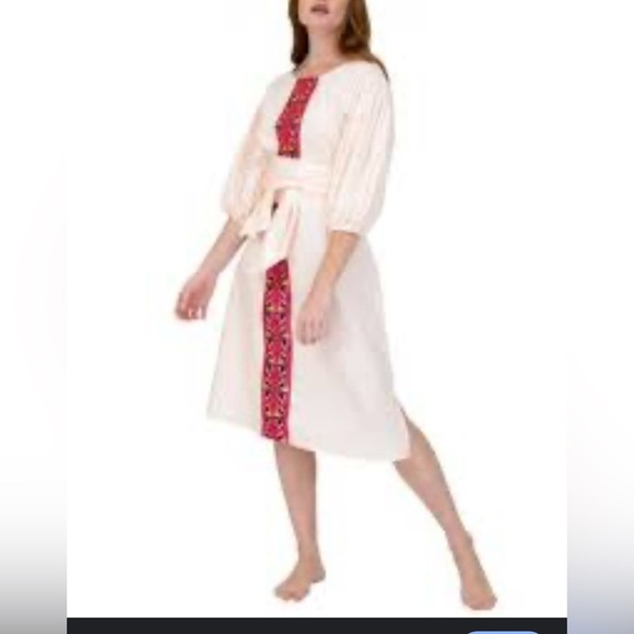 Pitusa Pink and Purple Sheath Dress with Puff Sleeves minus the Sash - Picture 7 of 7